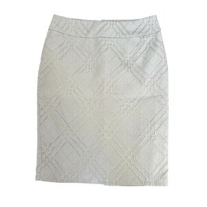 Cynthia Rowley Light Gray Geometric Pencil Skirt Size 8